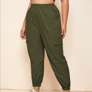 plus size olive green cargo pants